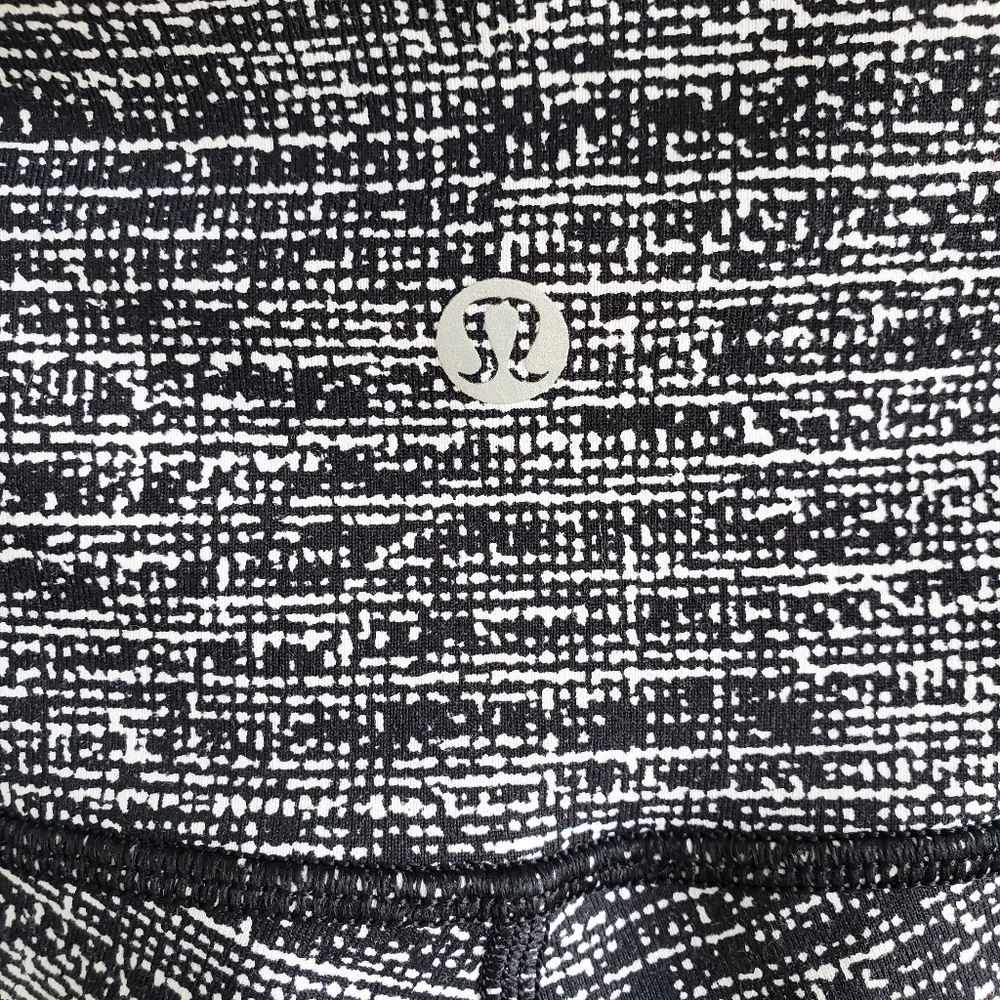 Lululemon Athletica Wunder Under High Rise Coco Pique Black Size 6 - Picture 8 of 12